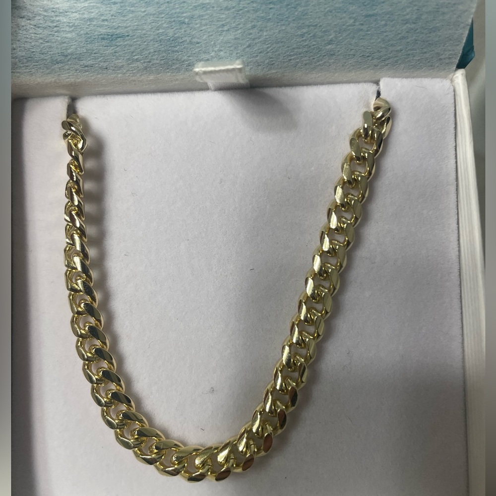 18in 14k gold filled over brass Cuban chain
